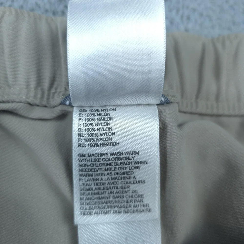 The North Face Convertible Pants Mens XL Short Beige Hiking Nylon Zip Off